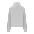 thumbnail image 4 of Enjoytime Women Fall Clothes Solid Color Stand Collar Half Zip Cropped Sweatshirts Plus Size Fall Fashion Casual Long Sleeve Pullover Tops, 4 of 6
