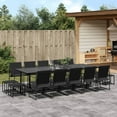 thumbnail image 1 of vidaXL 15 Piece Garden Dining Set Black Textilene, 1 of 5