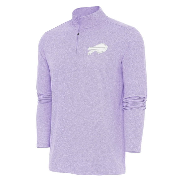 Men's Antigua Lavender Buffalo Bills Hunk Quarter-Zip Pullover Top