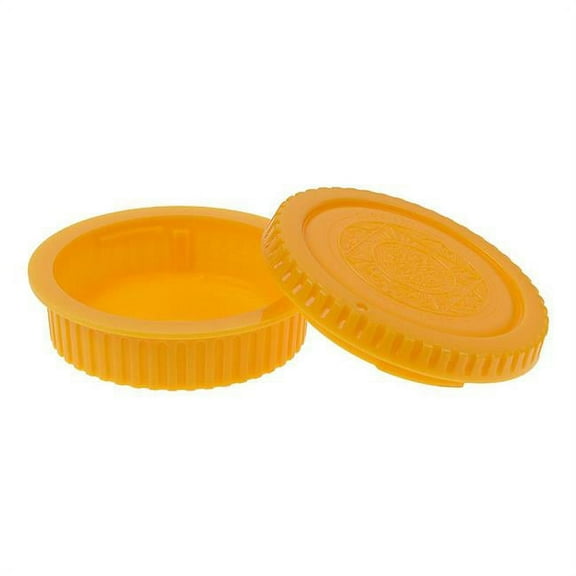 Fotodiox Cap-Set-EOS-YLW Designer Camera Body & Rear Lens Cap for Canon EOS EF & EFS Camera, Yellow