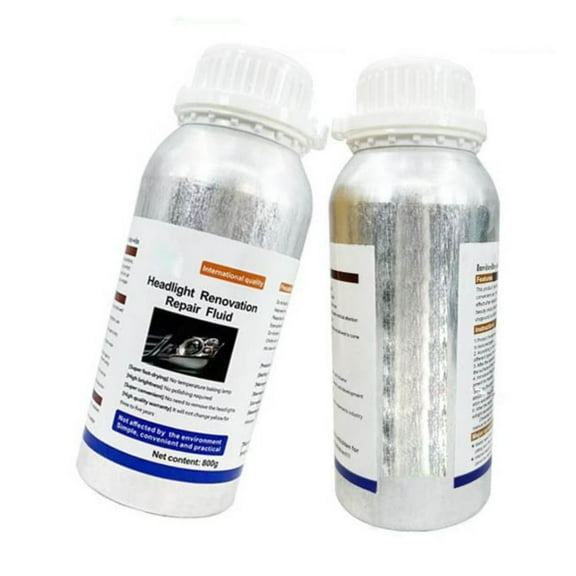 600ML Auto Headlight Restoration Liquid,Car Headlight Scratch Restor Fluid Headlight Repair Polish Cleaner,Headlight Restoration Kit Refill Bottle for Polishing,Restoring Dull Yellow Headlamp