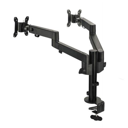 UPC: 0662774044590 | Siig CE-MT3E11-S1 AC Dual Pole Arm Multi-Angle Monitor Desk Mount  Brown