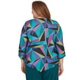 thumbnail image 3 of Alfred Dunner Womens Plus-Size Abstract Stained Glass Top With Necklace, 3 of 4