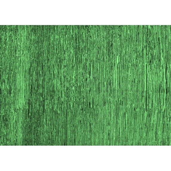 Ahgly Company Indoor Rectangle Abstract Emerald Green Modern Area Rugs, 8' x 12'