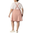 thumbnail image 3 of GRACE & GRANDEUR Robe Salopette en Denim pour Femme Grande Taille à Bretelles Ajustables Rose 4X, 3 of 4