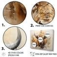 thumbnail image 3 of Designart "Simplistic Bison Likeness" Animals Bison Floater Framed Canvas Wall Art, 3 of 5