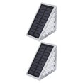 thumbnail image 4 of figatia 2Pcs LED Solar Stair Light Solar Step Lights Garden Lamps Solar Powered Fence Light Waterproof Solar Deck Light for Courtyard Warm Light, 4 of 8