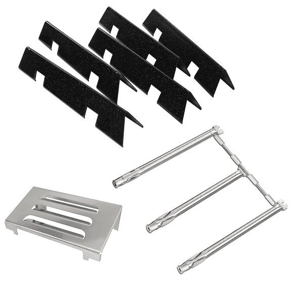 Grill Parts for Weber GS4 Spirit II 300 Series with Front Control,  Include 67060 Heat Deflector, 15.3" 7636 Flavorizer Bars, 18" 69787 Grill Burner