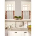 thumbnail image 5 of Red Mushrooms 2 Panel Kitchen Curtains for Small Windows, Farmhouse Retro Autumn Leaves Plants Bathroom Tier Curtain, Short Window Treatment for Bedroom/Living Room 55"x24", 5 of 6