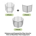 thumbnail image 4 of SunsGrove Dog Playpen,50 inch 2 Panels Heavy Duty Anti-Rust Pet Pen for Indoor, Courtyard, RV Camping for Large Dogs, Easy Insert into Soil, Black, 4 of 10