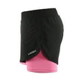 thumbnail image 4 of Shorts deportivos Shorts para correr 2 en 1 para mujer Secado rápido Ejercicio de entrenamiento activo transpirable Pantalones cortos para trotar con forro más largo, 4 of 7