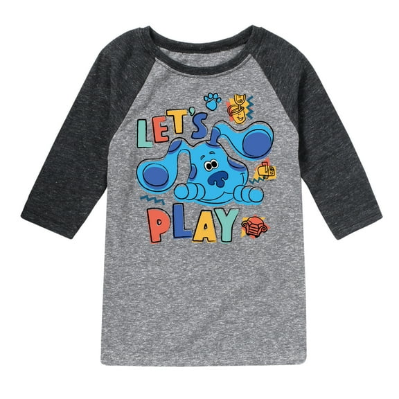 Blue's Clues & You! - Let's Play - Toddler & Youth Raglan Graphic T-Shirt
