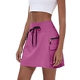thumbnail image 4 of Sentmoon Skirts for Women High Waist Mini Skirts for Women Comfy Solid Color with Zipper with Pockets Regular Fit Women Skirts for Work and Office 2XS-XL, 4 of 8