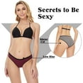 5 Pack Women's Panties Pack,Bikini LowRise Panties,Smoothing Cotton No