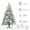 Green, White-6ft, variant on Topcobe 9' Tall Unlit Snow Flocked Pine Artificial Christmas Tree with Realistic Branches, Christmas Tree for Indoor Decoration, Green