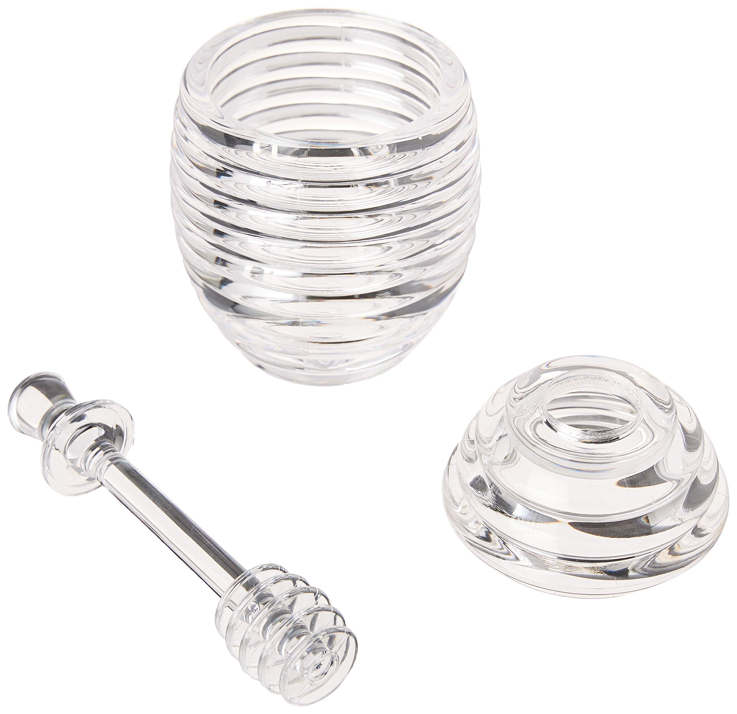 Jar And Dipper Honey  3.5 X 3.5 5.75 Inches Clear