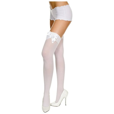 

6 pair Women s Sexy Sweet Slightly Sexy Transparent 50D With Bow Thigh Stockings Color Random