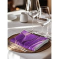 thumbnail image 6 of Purple Gold Cloth Napkins Set of 4 Reusable Dinner Napkins, Abstract Flower Ombre Aesthetics Paint Cocktail Napkin Washable Table Napkins for Wedding/Holiday Party/Baby Shower 20"x20", 6 of 7