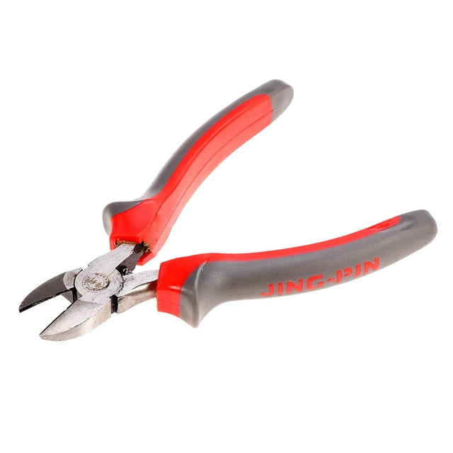 HLONK Handheld Diagonal Cutters High Leverage Angled Pliers Wire Cable Cutter Side Snips Flush Plier Red