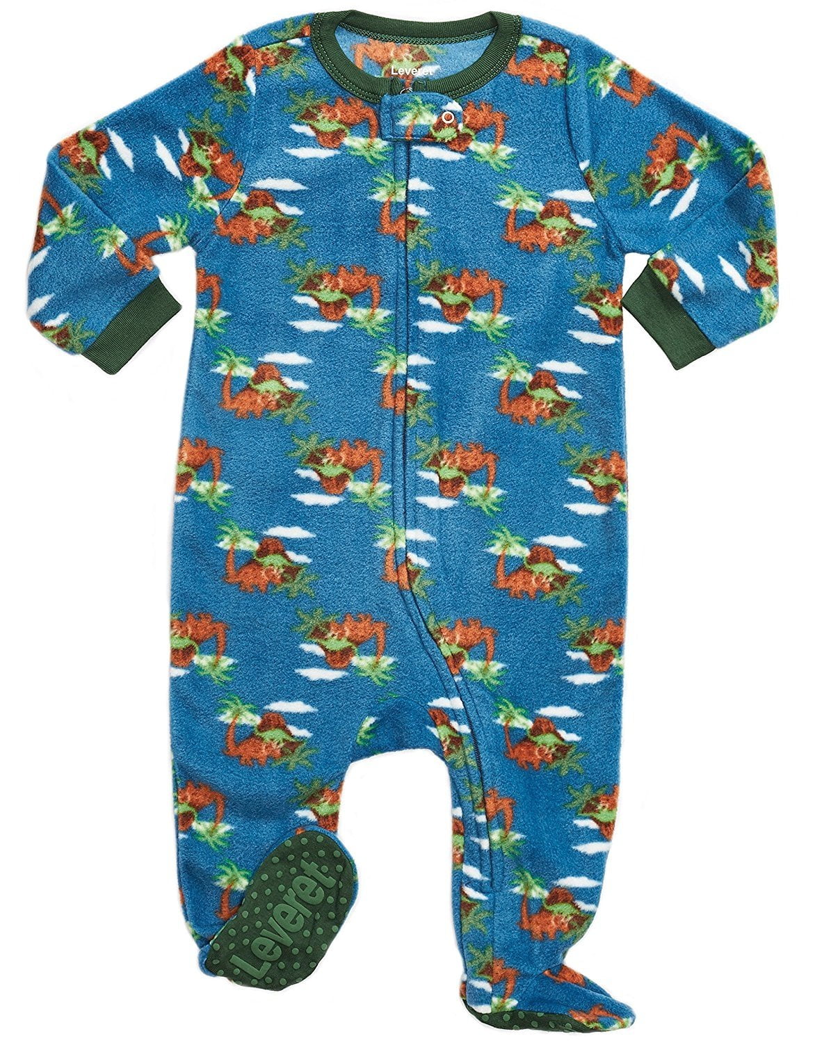 Leveret Leveret Fleece Footed Pajama Sleeper Dinosaur Boy 1218 Months