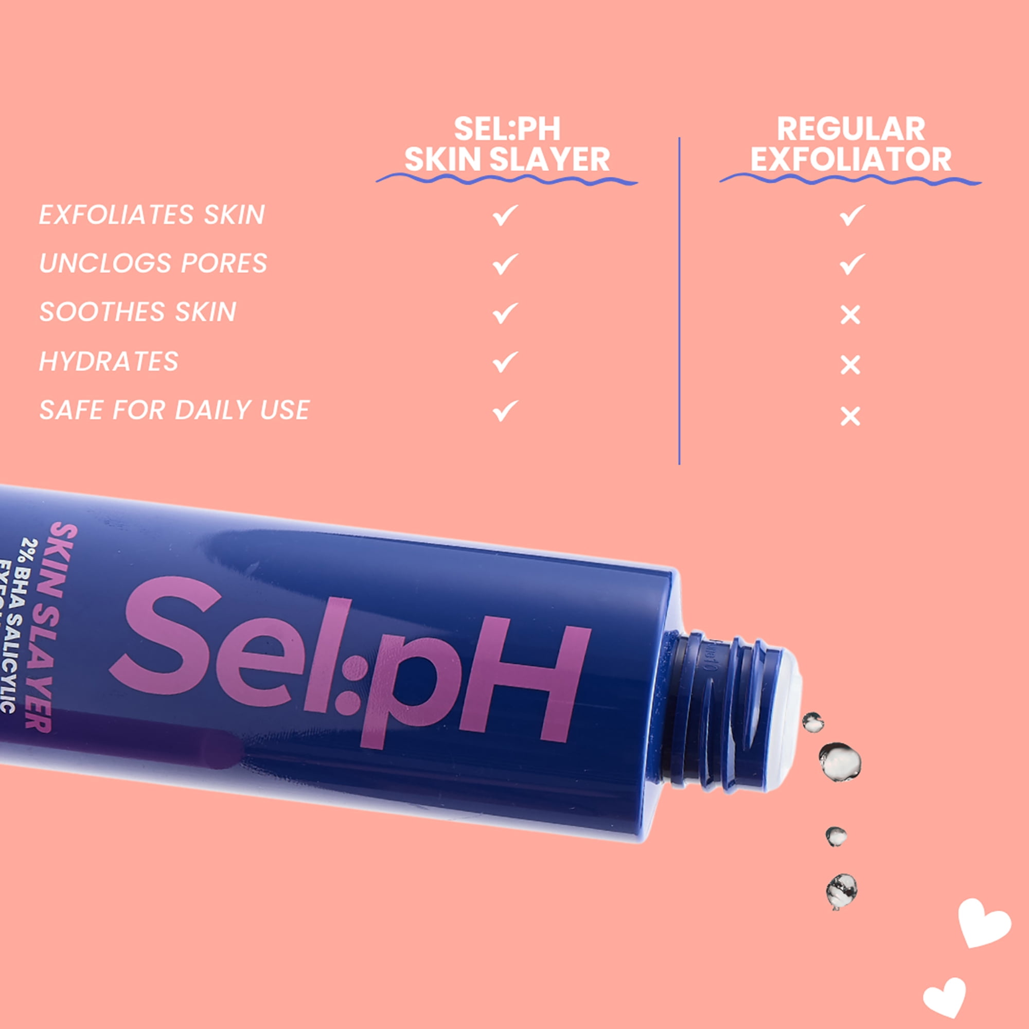 Sel:pH Skin Slayer 2 Percent Salicylic Exfoliator, Face Cleanser, 4 oz