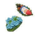 thumbnail image 2 of Gnomos De Jardinería En Miniatura: Juego De Estatua Y Accesorios De Gnomo De Jardín De 2 Piezas, Libro De Lectura, Estatua De Arbusto De Flores De Gnomo De Jardín, Estatuilla De Gnomo, Decoraciones Pa, 2 of 5