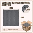thumbnail image 4 of Devoko 44 Pack Interlocking Deck Tiles, 12x12 Inch Waterproof Plastic Patio Floor Tiles, Snap Lock Outdoor Flooring for Balcony Pool Garden, Gray, 4 of 7