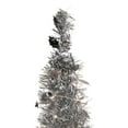 thumbnail image 4 of Northlight 4' Pre-Lit Silver Tinsel Pop-Up Artificial Christmas Tree, Clear Lights, 4 of 6
