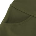 thumbnail image 4 of MIUOWANP Women's High Waist Yoga Pants with Pockets Solid Color Hip Lift Slim Fit Sports and Fitness Flare Pants Size XXXXL(16)Army Green, 4 of 4