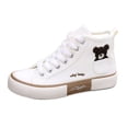 thumbnail image 4 of Zapatos de lona transpirables para Mujer, zapatillas deportivas de marca, informales, vulcanizados, planos, altos, 4 of 5