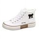 thumbnail image 4 of Zapatos de lona transpirables para Mujer, zapatillas deportivas de marca, informales, vulcanizados, planos, altos, 4 of 5