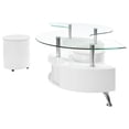 thumbnail image 5 of Buckley 3-piece Coffee Table and Stools Set White High Gloss, 5 of 11
