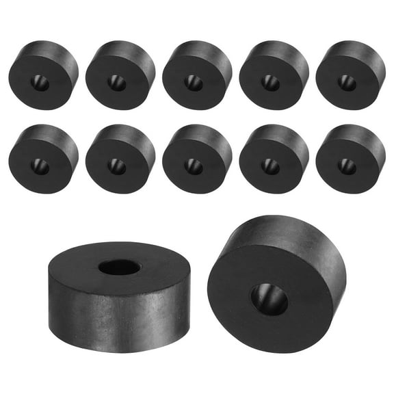 12 Packs Rubber Spacers 35mm OD, 10mm ID, 15mm Height Round Anti Vibration Spacer Thick Rubber Washers
