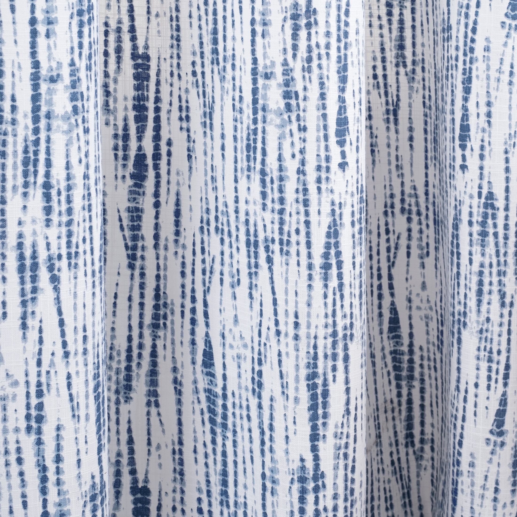 Gap Home Shibori Tie Dye Organic Cotton Light Filtering Window Curtain Pair Blue 95