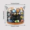 thumbnail image 3 of Hvxrjkn 2 Pcs Coffee Pod Holder K Cup Holder with Wooden Base Large Capacity Coffee Pods Storage Organizer Decorative Coffee Pod Holder for Kitchen Office Desktop, 3 of 8