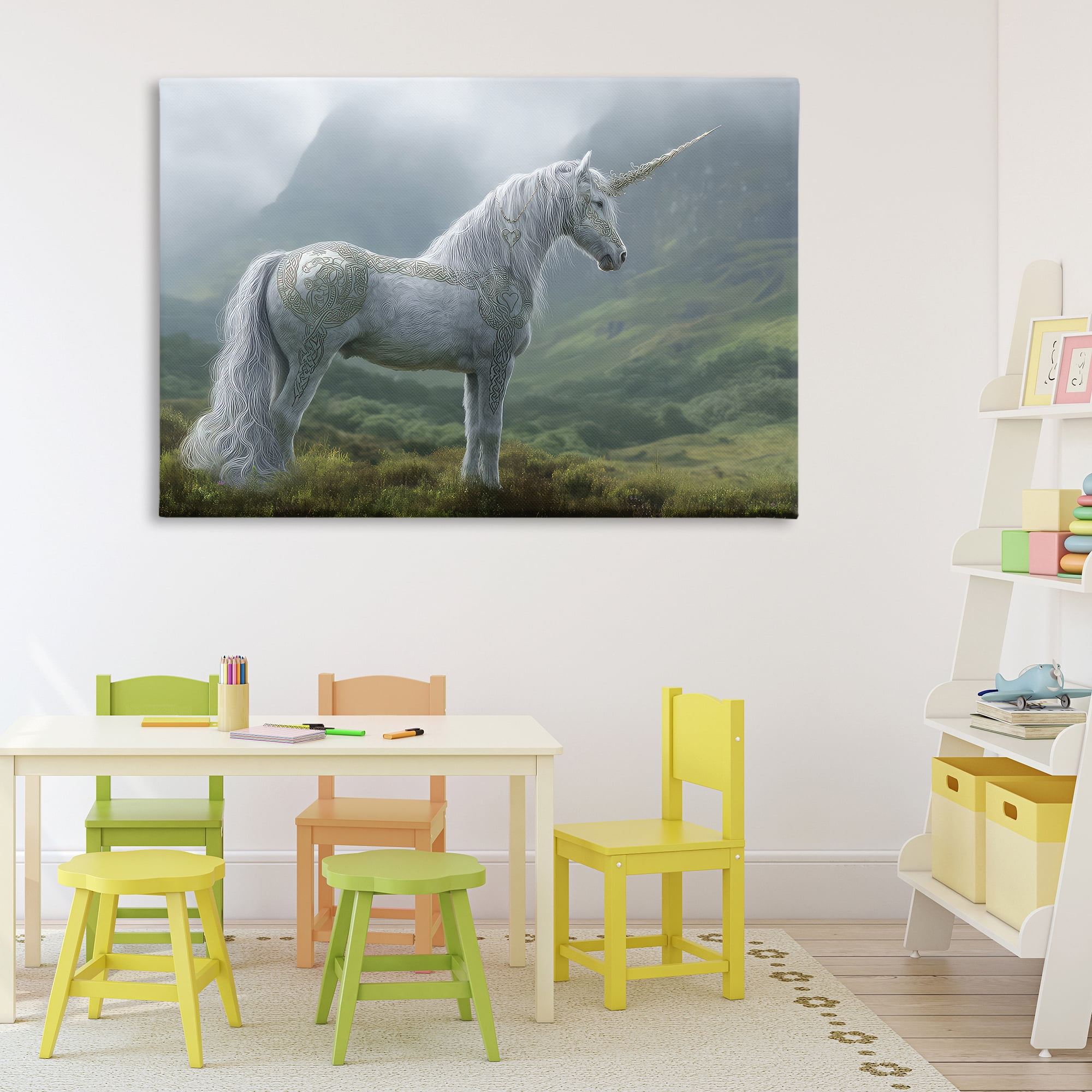 Stupell Industries Elegant Celtic Unicorn Canvas Wall Art, design by The Wands Want