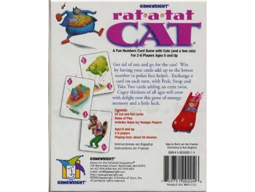 1996 Rat a Tat Cat Family Numbers Card Game Gamewright Complete S10 for sale online 