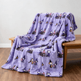thumbnail image 2 of Halloween Plush Throw Blanket, Velvet Soft Oversized Fall Blanket with Cute Cartoon Character Design, Cozy Warm Lightweight Blanket for Sofa, Bed and Home Seasonal Decor, 2 of 5