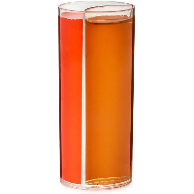 Quaffer Split Shot Glasses, Split Shooters Vertically Divided Plastic
