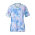 thumbnail image 3 of Conjunto de pijama para mujer, tops de manga corta, pantalones cortos con cord贸n, ropa de dormir Irfora Morado/Extragrande, 3 of 7
