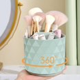 thumbnail image 3 of Makeup Brush Organiser, 12× 12× 14cm Makeup Brush Holder with 5 Compartments Make up Organiser for Lipstick, Eyeliner, Pen(Green), 3 of 4
