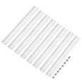 thumbnail image 1 of Unique Bargains DIN Rail Slotted Aluminum Mounting Guide 12 Inch x 1.4 Inch x 0.3 Inch Silver Tone 8 Pcs, 1 of 4