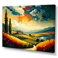 thumbnail image 2 of Designart "Cloudy Sunburst Mountains IV" Landscape Mountains Wall Art For Kitchen, 2 of 5