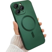 case for iPhone 11 Pro Phone Case for Women, Matte Luxury Soft Metallic Luster Design with Camera Lens Protector, Compatible with Magsafe Case for iPhone 11 Pro 6.1"-Green