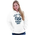 thumbnail image 3 of I Put Eat In Cheat Day Funny Foodie Unisex Plus Fleece Graphic Hoodie Brisco Brands 3X, 3 of 5