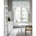 thumbnail image 4 of Blue Beige Farmhouse Swag Valance for Windows 56'' x 36'', Vintage Wooden Striped Light Filtering Kitchen Curtains Valances for Bathroom/Living Room/Bedroom/Café, Rod Pocket Curtain Panel, 4 of 6