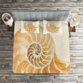 thumbnail image 2 of Ambesonne Ivory Quilted Coverlet 3 Pcs, Curves Helix Design, King Size, Cream White, 2 of 2