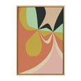thumbnail image 2 of Kate and Laurel Sylvie Retro Floral 4 Framed Canvas Wall Art by Alicia Bock, 23x33 Natural, Colorful Abstract Flower Art for Wall, 2 of 6