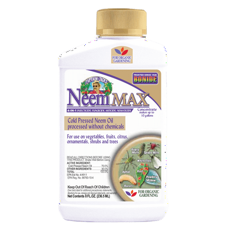 Captain Jack's 8 oz Neem Max Concentrate Controls Insects, Mites, Nematodes and Fungus