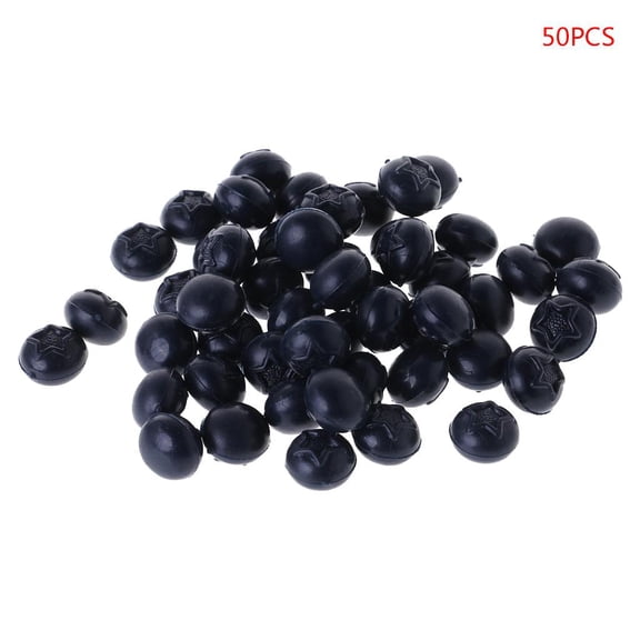 YIEMEEN 50pcs Lifelike Artificial Blueberry Plastic Fake Fruit Disply Home Party Decor
